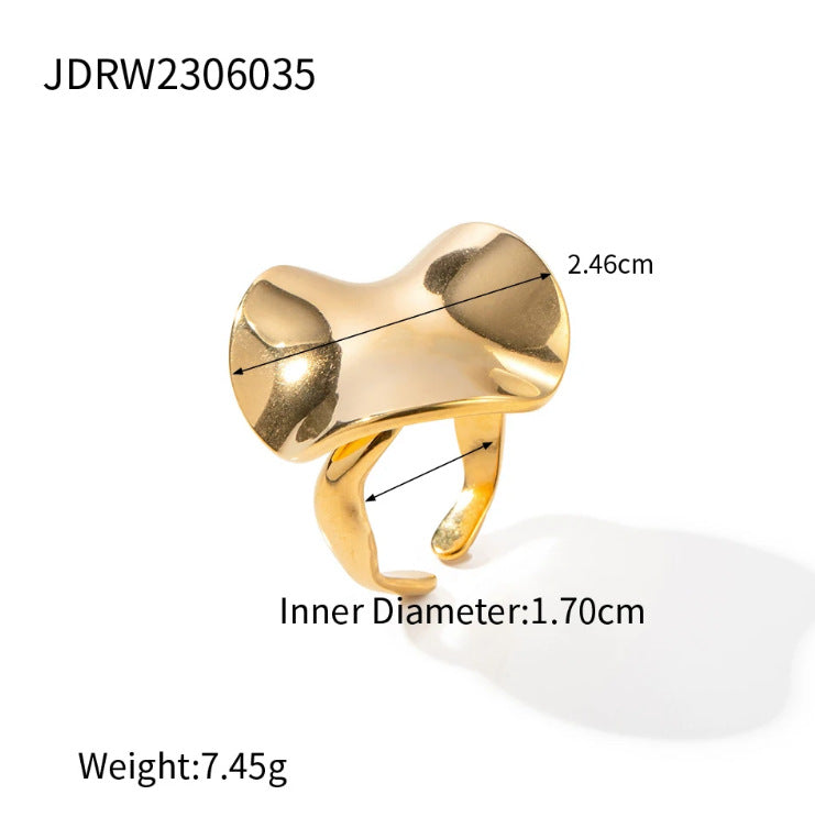 High-grade Simple Gold Steel Series Stainless Rings