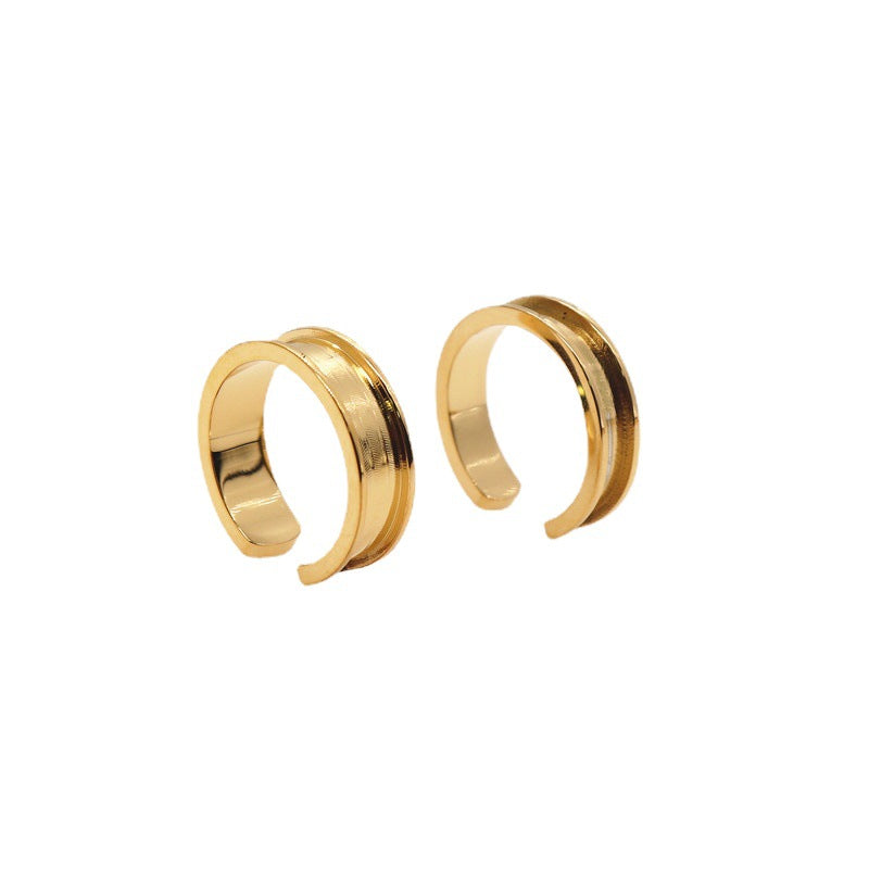 Opening Stainless Steel Groove Veneer Simple Hardware Ring