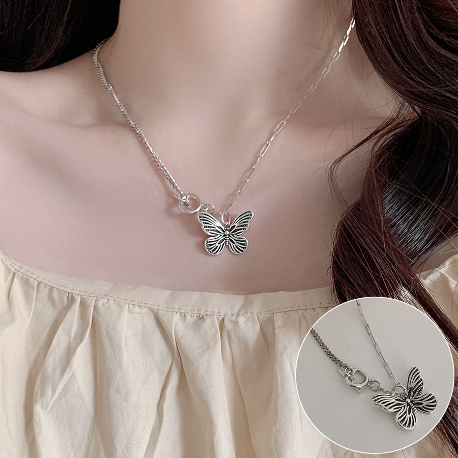 Women's Korean Creative Personality Sweet Loving Heart Fashionable Elegant Chain Drawable Necklace