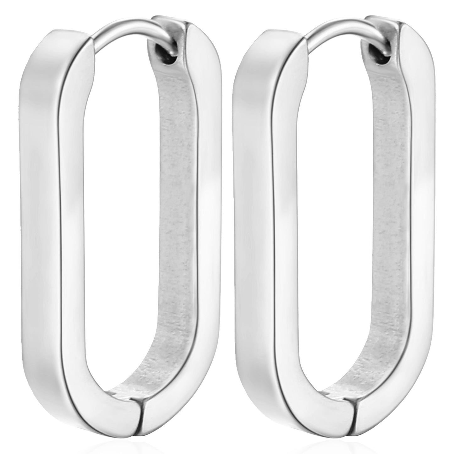 Titanium Steel Material Ear Clip Geometric Personality Trendy Simple Earrings