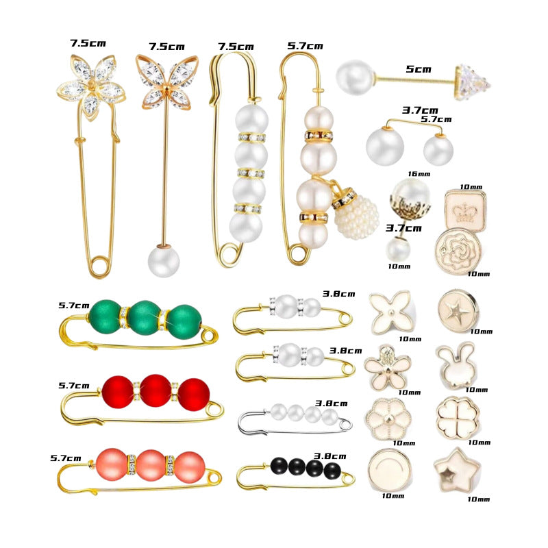 Women's Of Trousers Pin Artifact Fixed Clothes Buckle Brooches