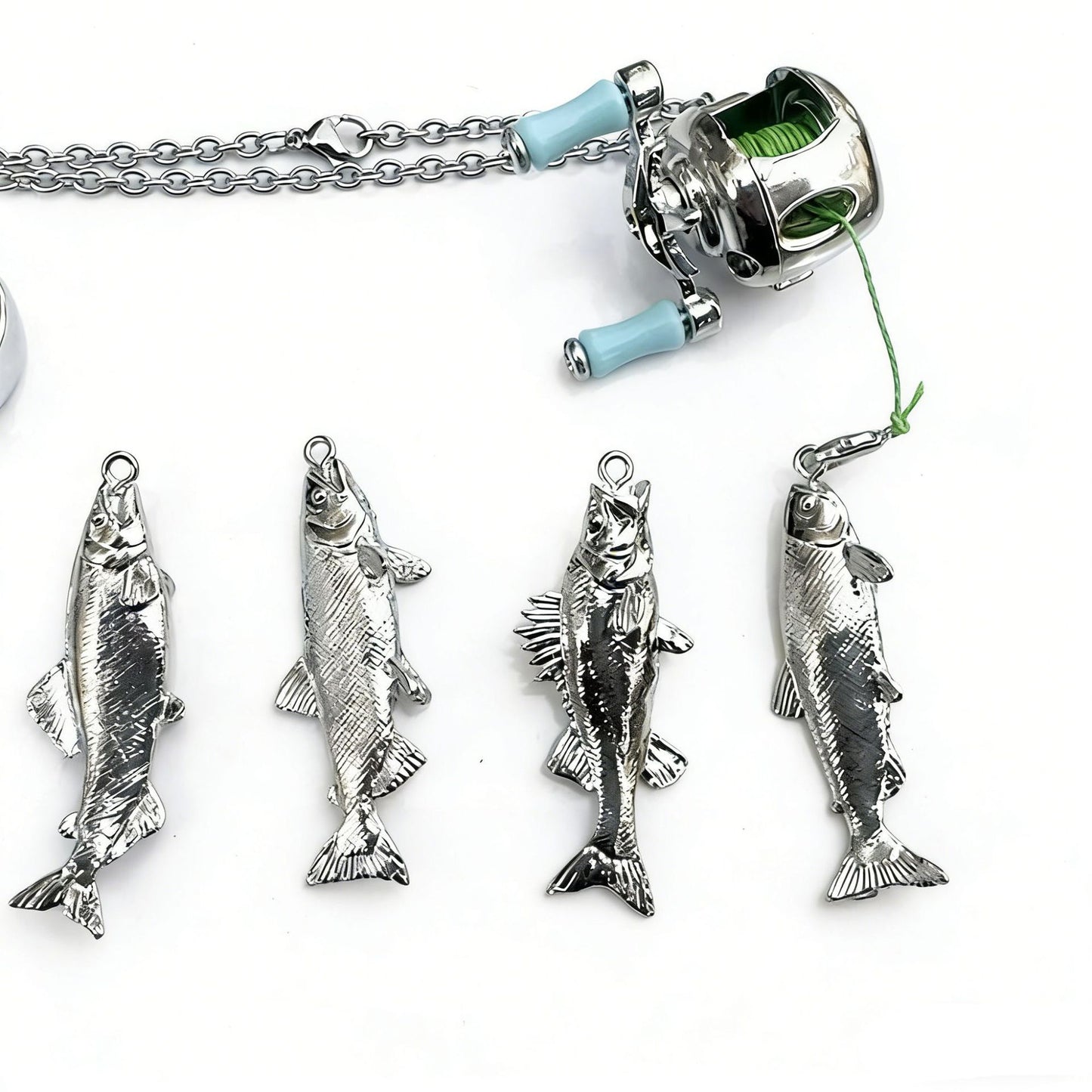 Durable Graceful Hot Mini Fishing Reel Necklaces
