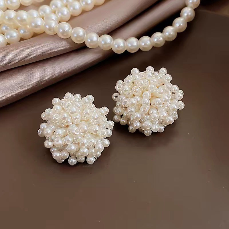 Women's Sier Pearl Ear Clip High Sense Special Interest Rings