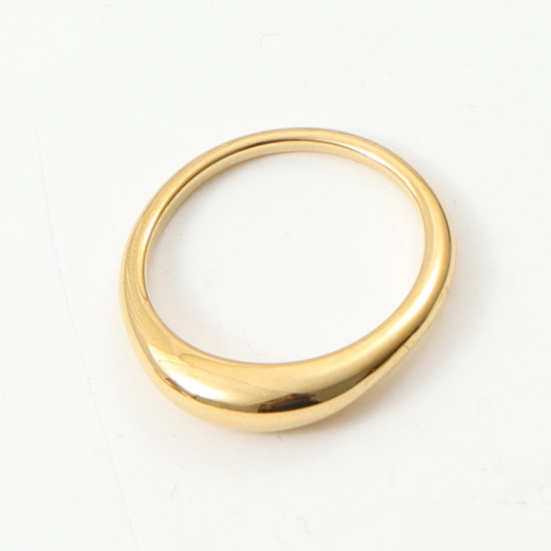 Mother Set Twin Titanium Steel Gold Rings