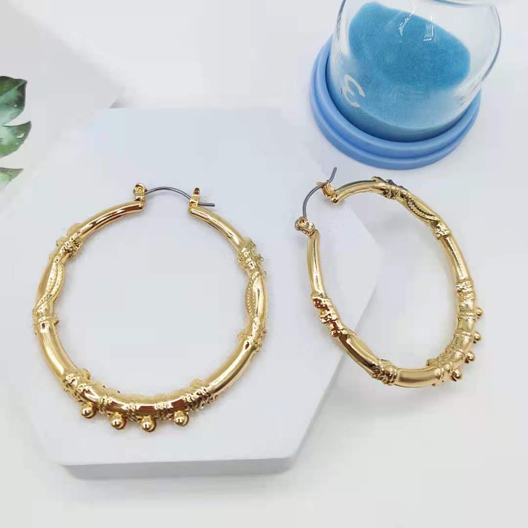 Bamboo Ear Geometric Creative Fashion Punk Earrings