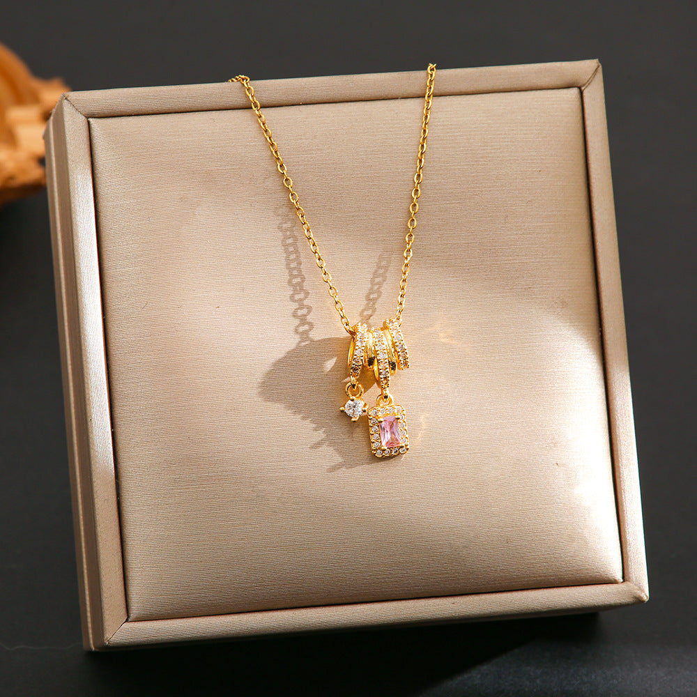 Female Sweet Cool Niche Design Advanced Micro Necklaces