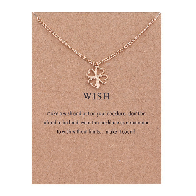 Animal Butterfly Unicorn Alloy Card Clavicle Necklace