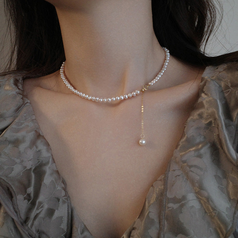 Women's Short Pearl Fashion Temperament Entry Lux Simple Personalized High Necklaces