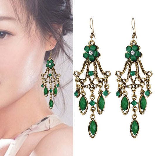 Ethnic Style Your Colorful Vintage Flower Earrings