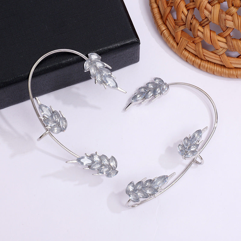 Ear Graceful Fashionable Micro Inlaid Zircon Female Without Piercing Stud Earrings