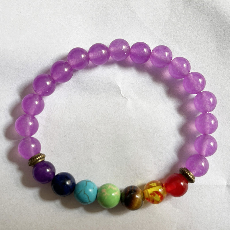 Volcanic Rock Colorful Natural Stone Beads Brace Bracelet
