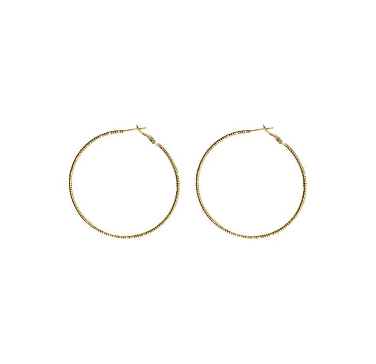 Women's Needle Exaggerated Big Circle Slimming Simple Earrings
