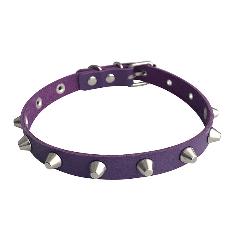 Rivet Punk Metal Rock Couple Trend Clavicle Chain Can Collar