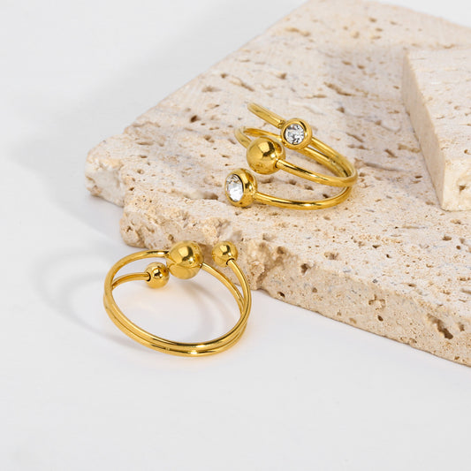 Ornament Female Irregular Personality Temperament Gold-plated Rings