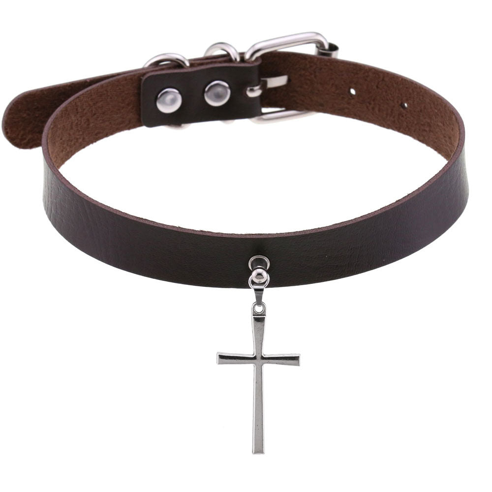 Hip Hop Punk Exquisite Cross Short Collar