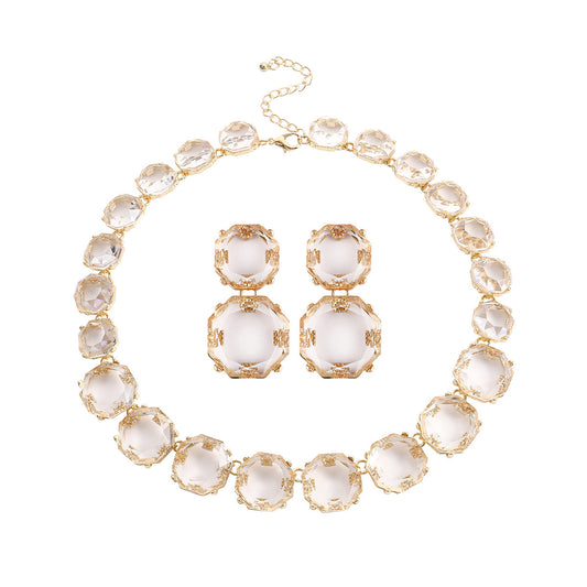 Large Particle Gem Sweet Cool Candy Color Jewelry Set