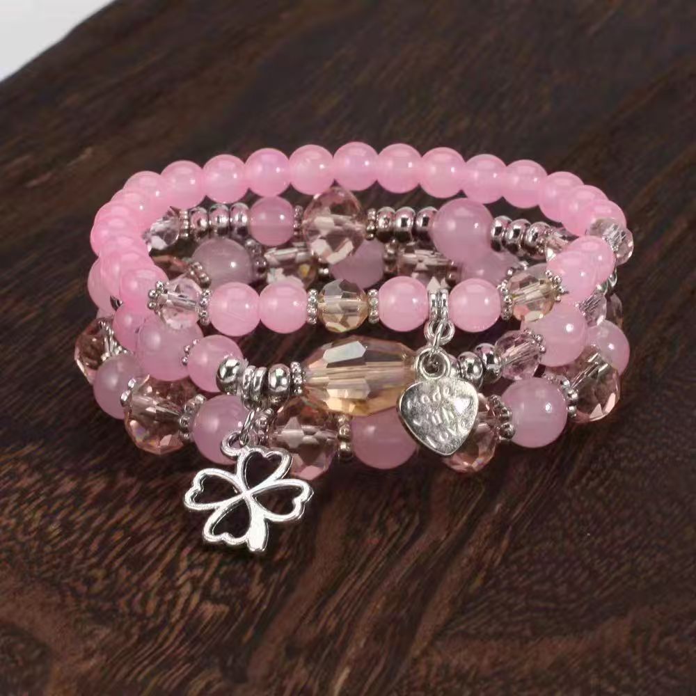 Elegant Slouchy Bohemian Elastic Glass Beads Bracelets