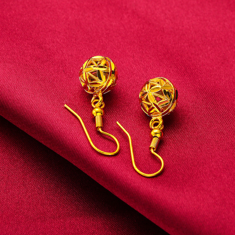 Women's Beads Brass Gold Plated Vintage Bridal Earrings