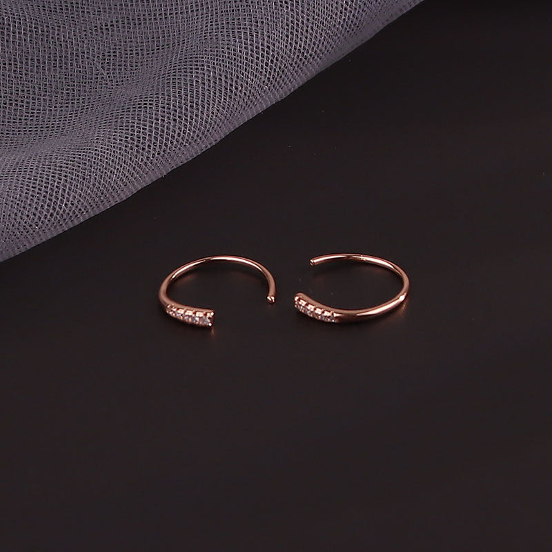Women's Rhinestone Simple Shaped Fashion Style Light Luxury Earrings