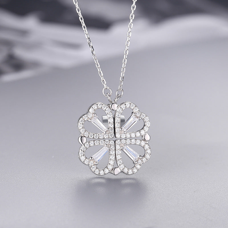 Sier One Style For Clover Heart Necklaces
