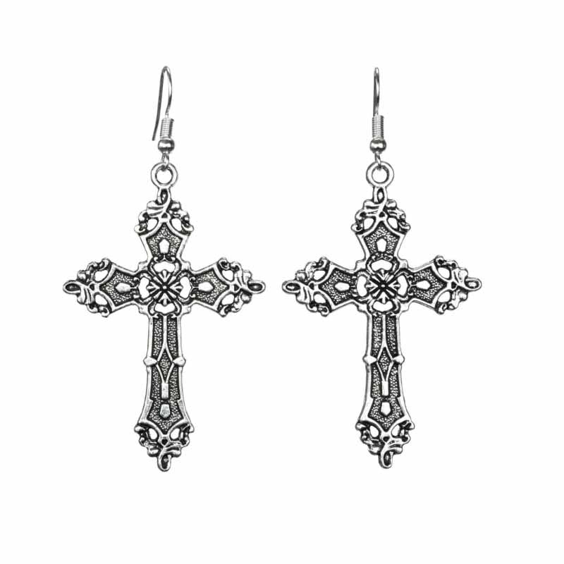 Bohemian Vintage Sun Moon Moonstone Asymmetric Alloy Earrings