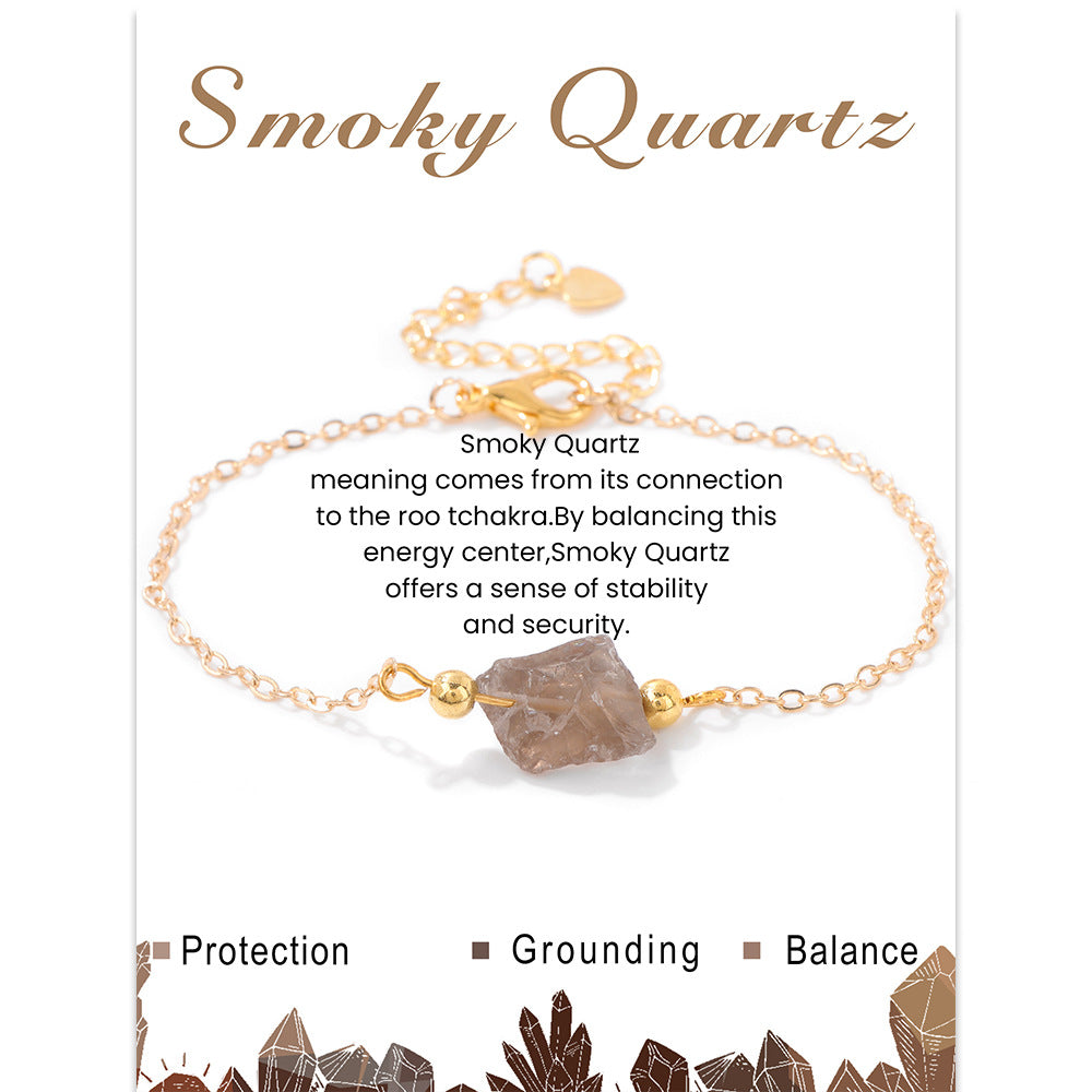 Natural Irregular Rough Stone Beads Chain Bridesmaid Proposal Bracelet