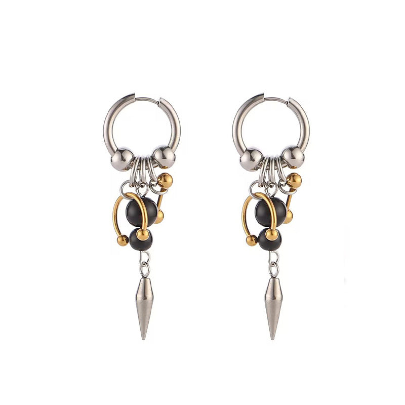 Women's & Men's Cone Niche Tassel Stitching Ear Clip Clips High Earrings
