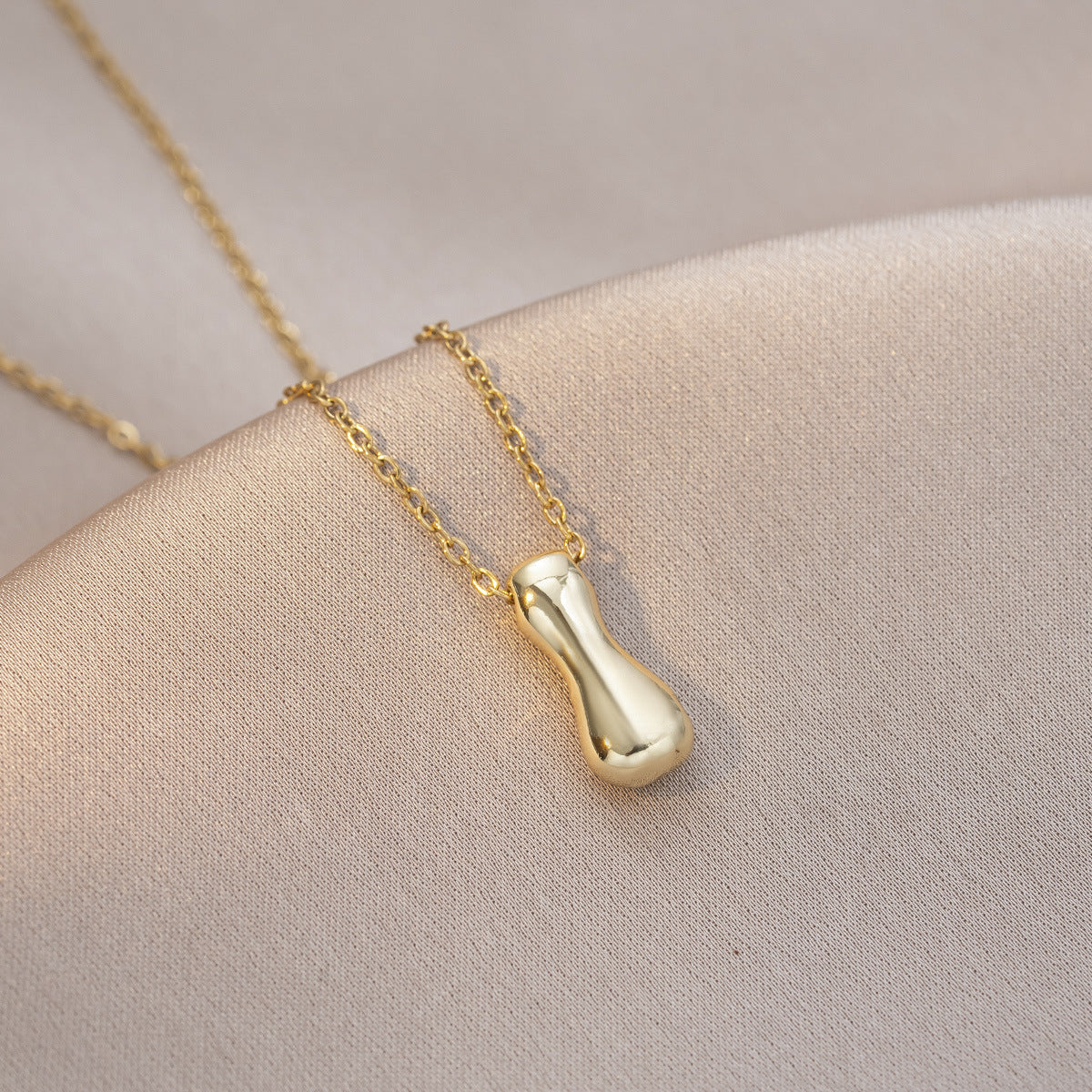 Female Glossy Balloon Bubble Cute Chubby English Letters Temperament Clavicle Necklace