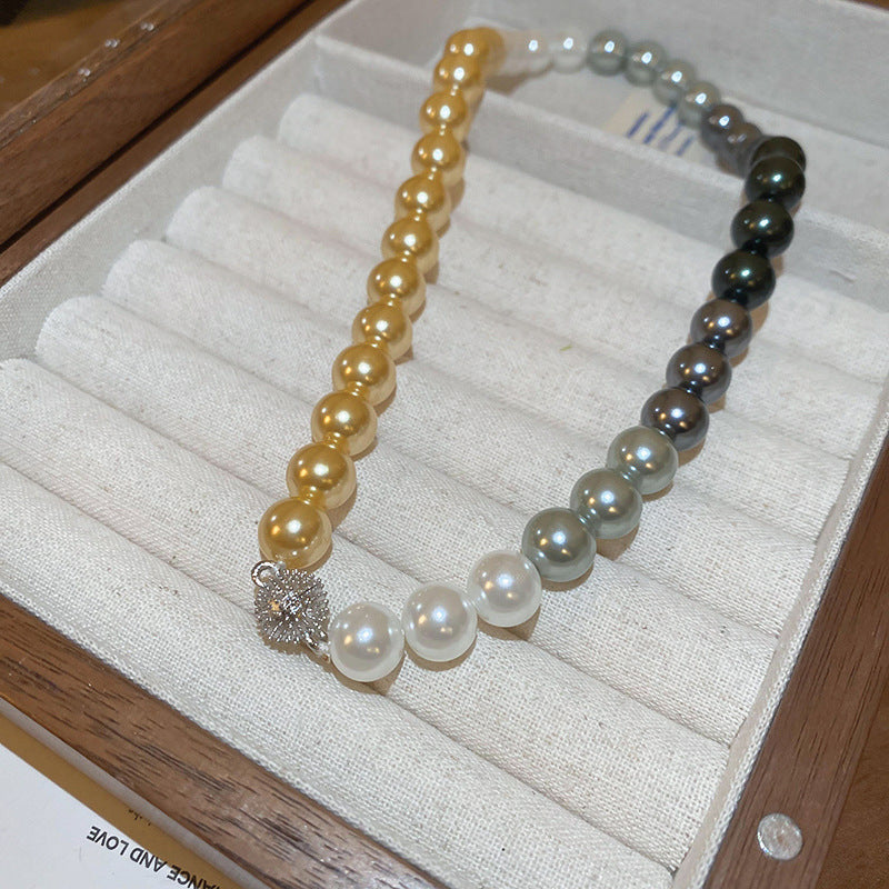 Pearl Twin Clavicle Chain Light Luxury Necklaces