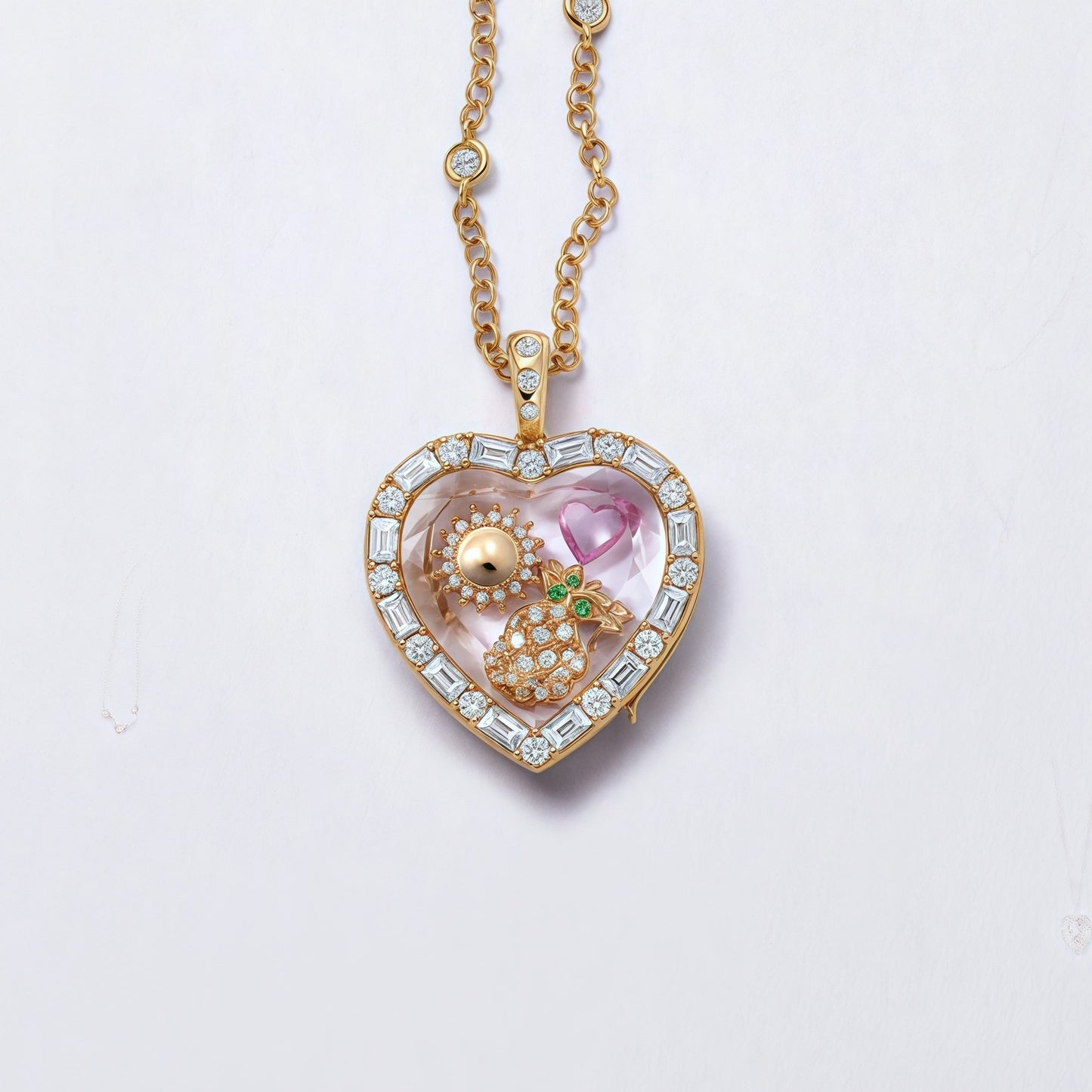 Heart Can Open Water Drop Niche Cute Necklaces