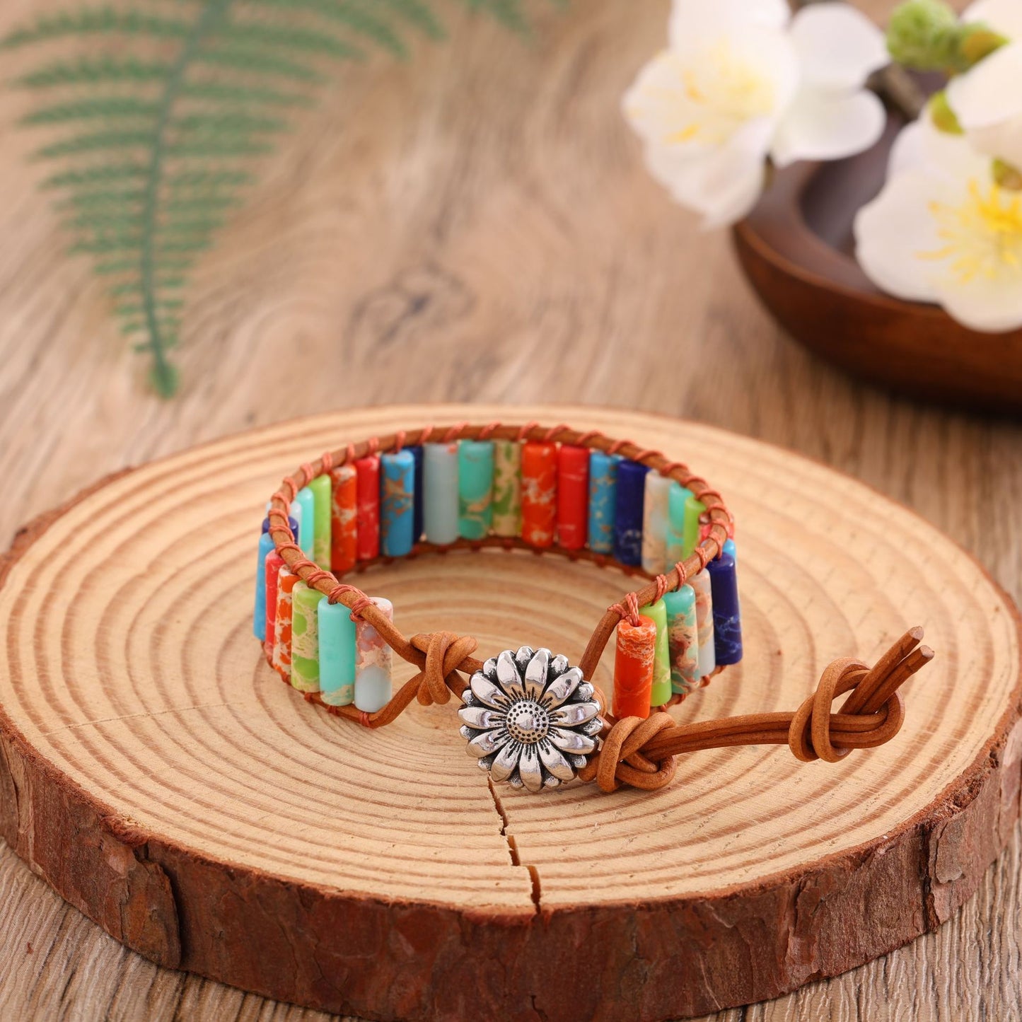 Imitation Handmade Woven Leather String Bohemian Bracelet