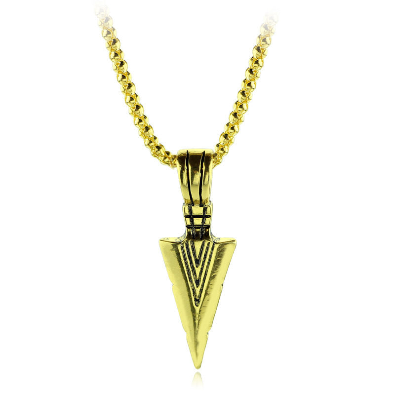 Men's Personality Triangle Spearhead Alloy Vintage Arrow Pendants