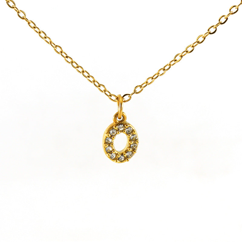 Women's Diamond Small Letter Simple Clavicle Chain Necklaces