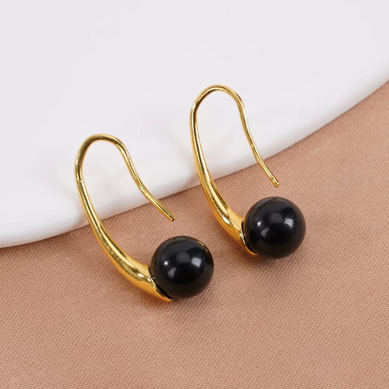 Elegant High Sense Frosty Style Small Simple Fashion Peas Large Earrings