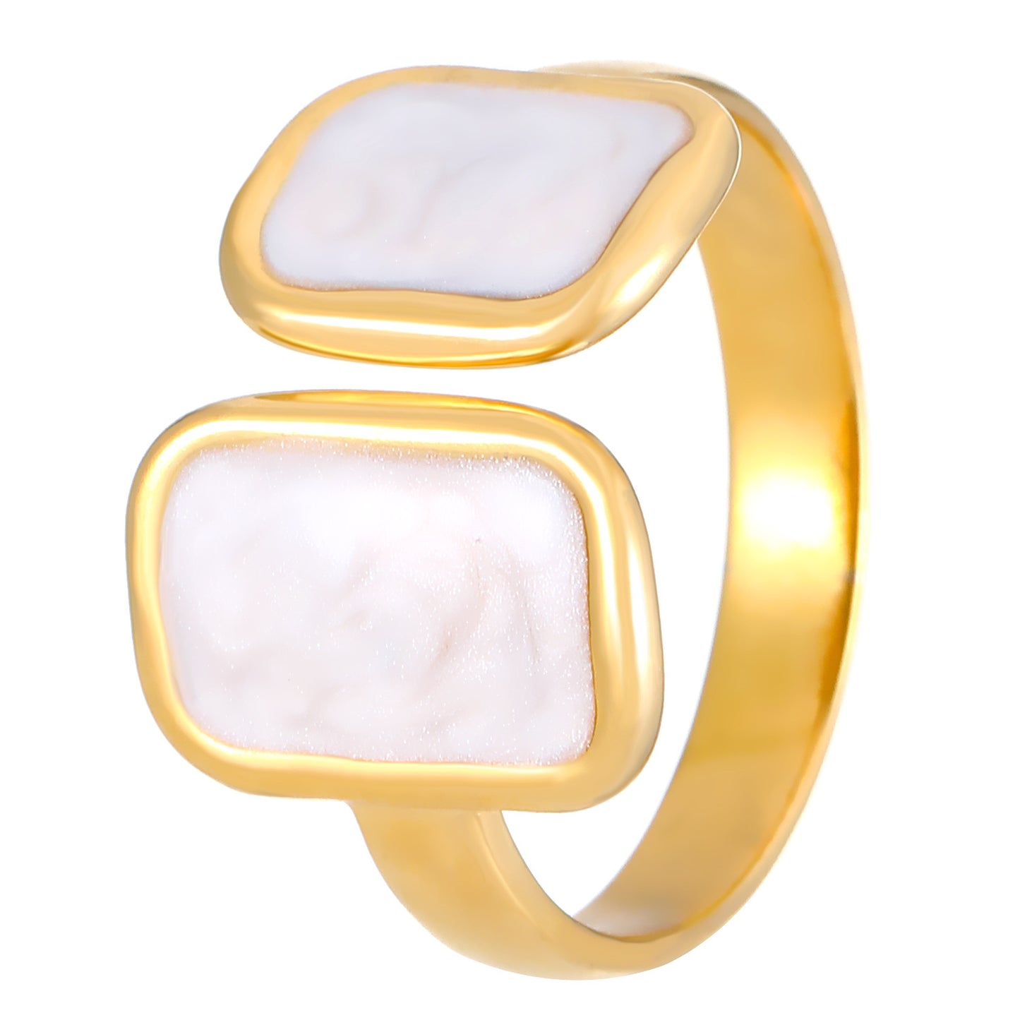 Women's Dripping Open Fashionable Gold-plated Irregular Stainless Rings