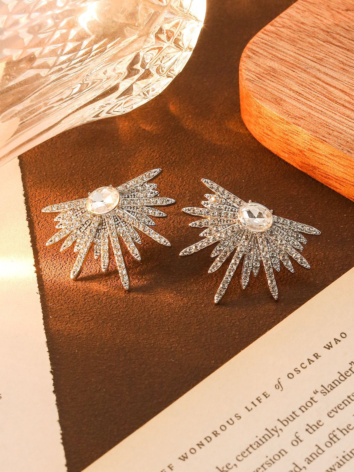 Personalized Wings Full-jeweled Exaggerated Shiny Asterism Female Earrings