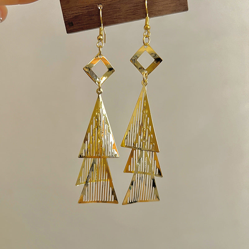 Women's High-grade Metal Sequins Tassel Light Luxury Earrings