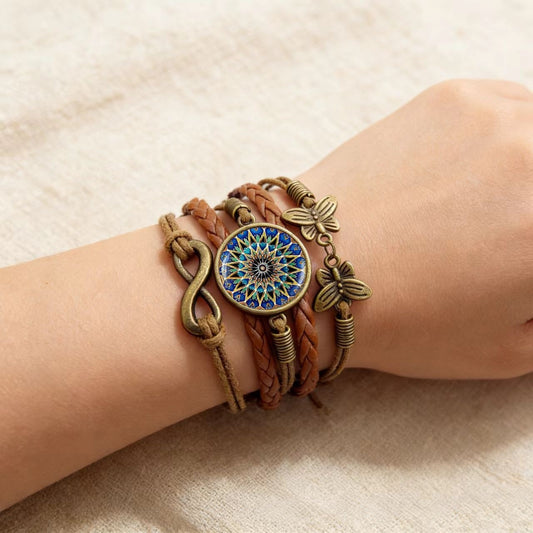 Butterfly Wireless Symbol Card Hand Weaving Yoga Datura Bracelets