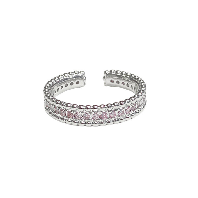 Simple Elegant Starry Bead Female Cool High Sense Ring