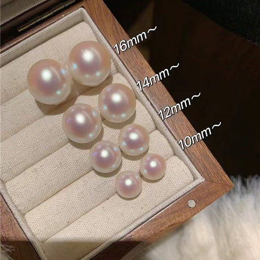 Women's Pink Pearl French Ear Sier Needle Earrings