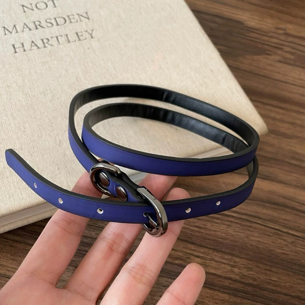 Warm Leather Long Round Neck Design Collar