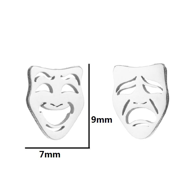 Fashion Black Smiley Face Female Temperament Simple Cold Style Earrings