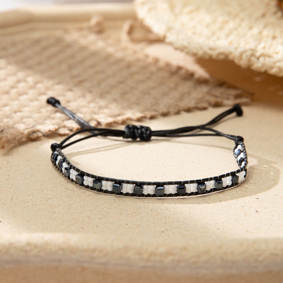 Women's Design Hand-woven Adjustable Bead Carrying Strap Bracelet