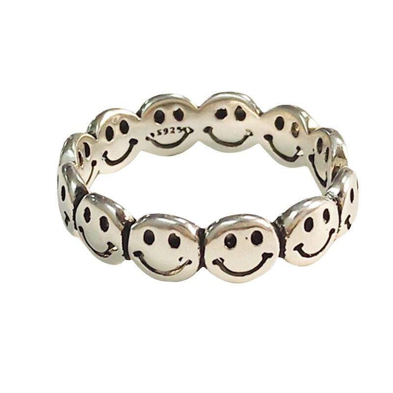 Smiley Face Three-piece Open Adjustable Source Rings