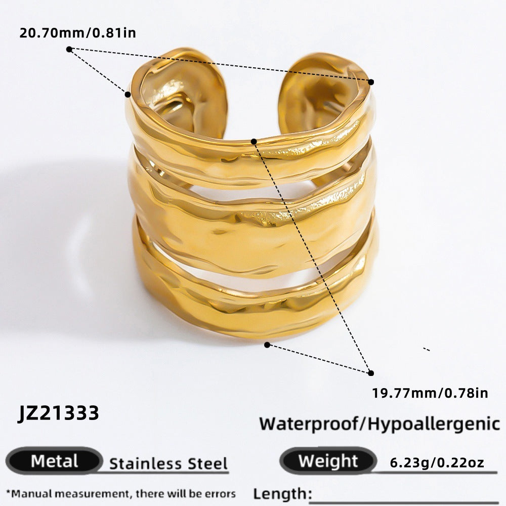 Classy Stylish Stainless Steel Gold-plated Design Jewelry Accessories