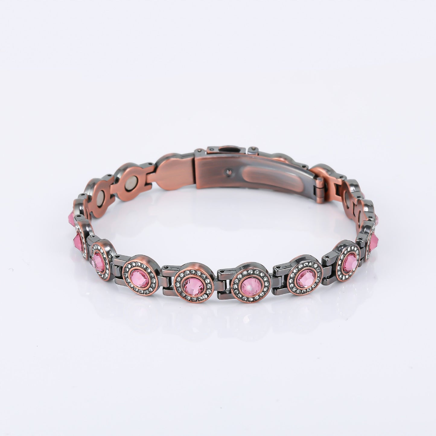 Women's Round Full Diamond Magnet Fashion Single Bracelet