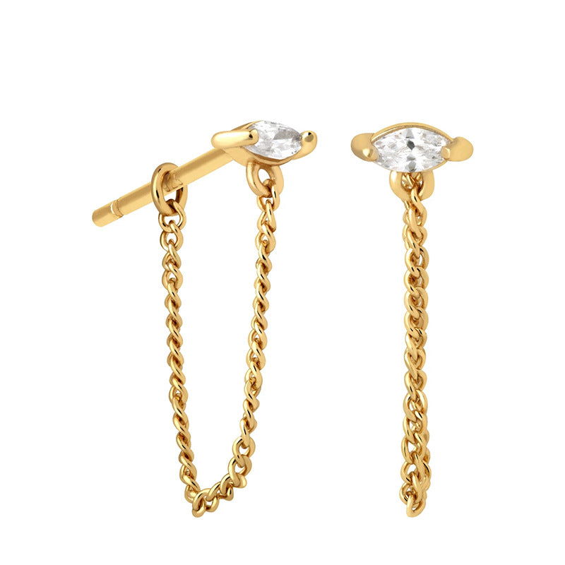 Women's Chain Double Hole Ear Fashion Trend Rings