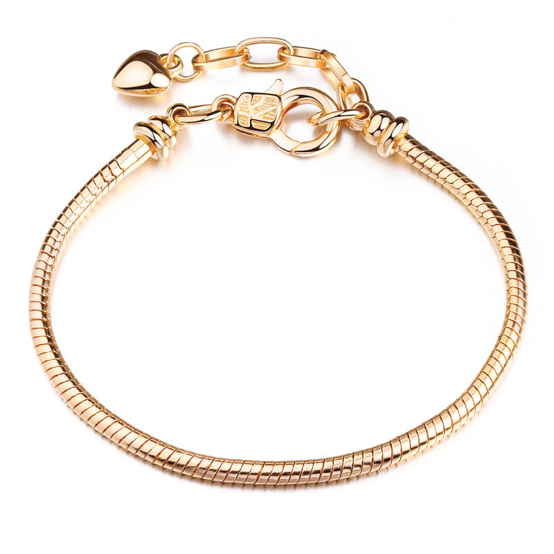 Bead Chain Snake Pure Copper Sier Bracelets