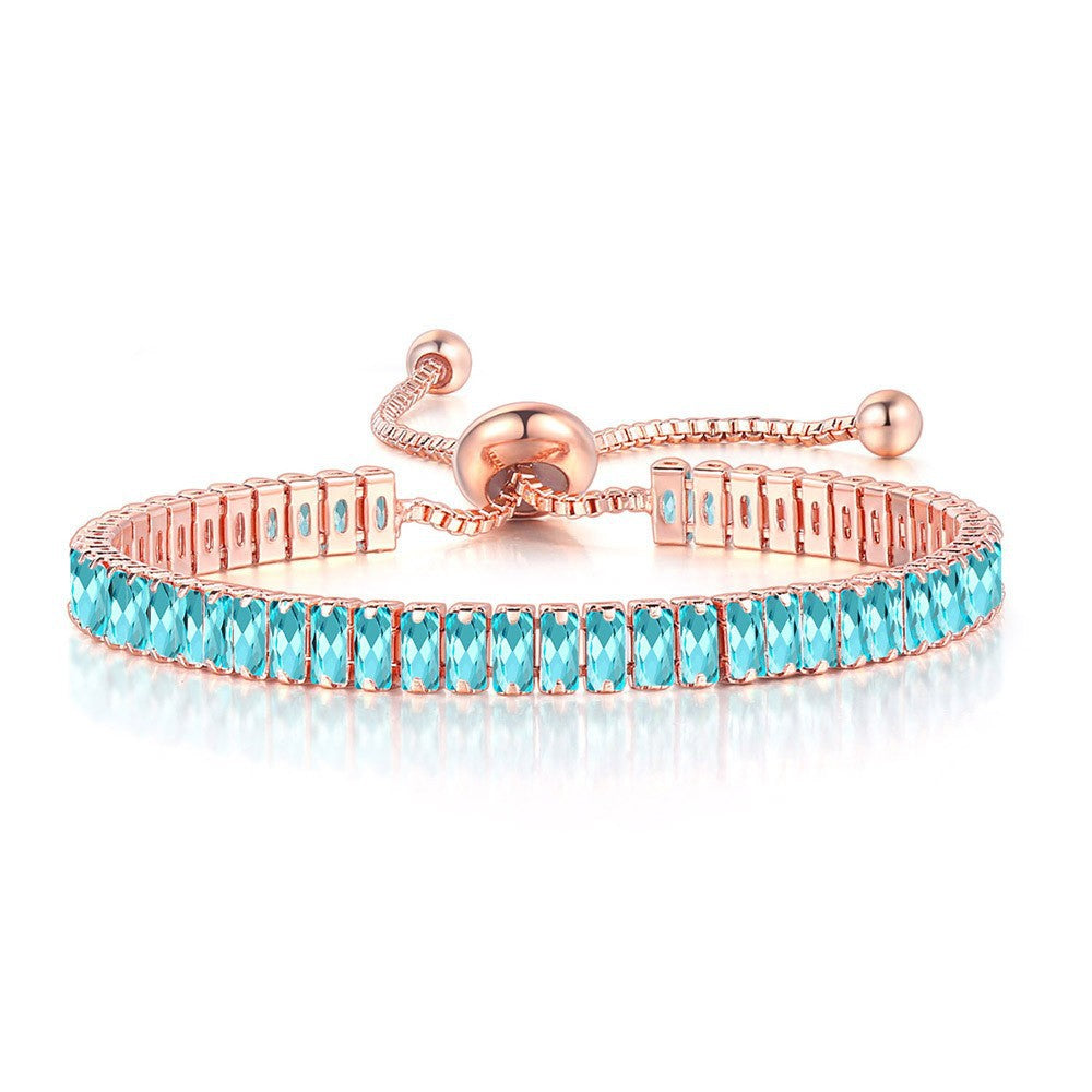 Micro Zircon Rectangular Niche Personality Adjustable Bracelets