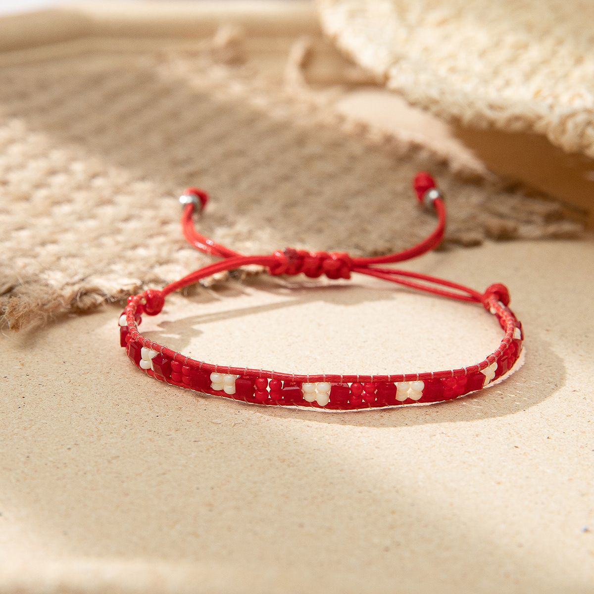 Women's Design Hand-woven Adjustable Bead Carrying Strap Bracelet